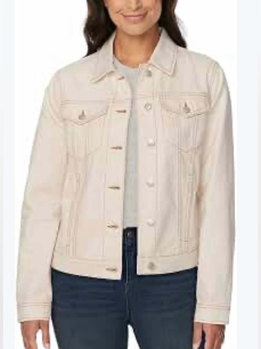 J. Crew Denim Women’s Cream Button Down Jacket Size XS